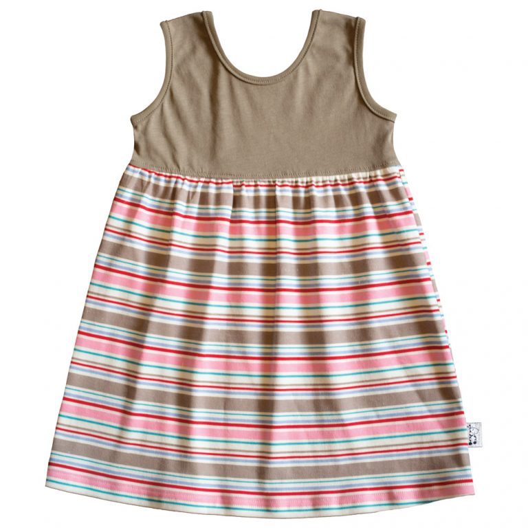 B1CS1 - Candy Stripe SS Safari Dress Zoom 1