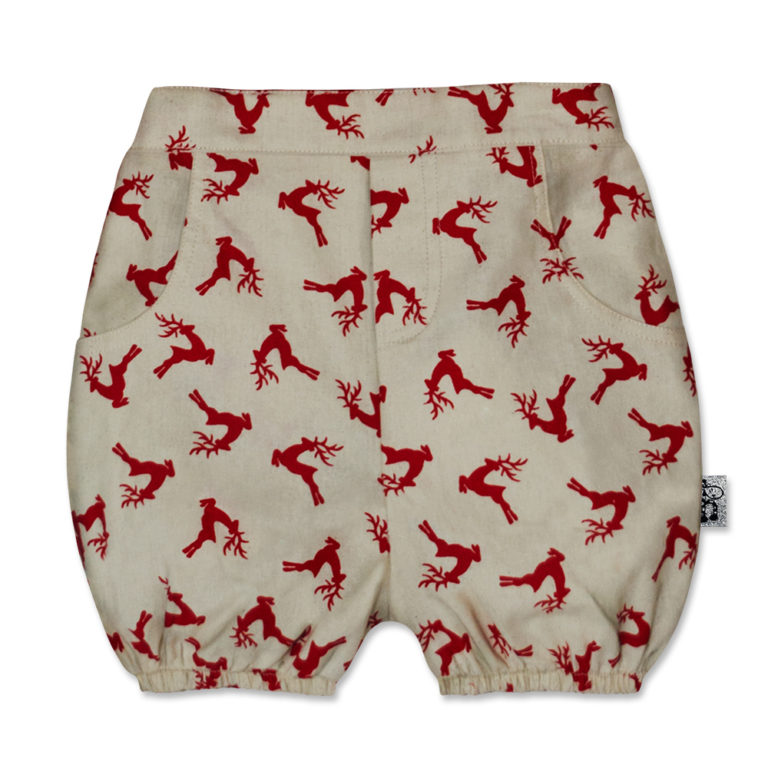 Oatmeal Reindeer Shorts 3/6 months