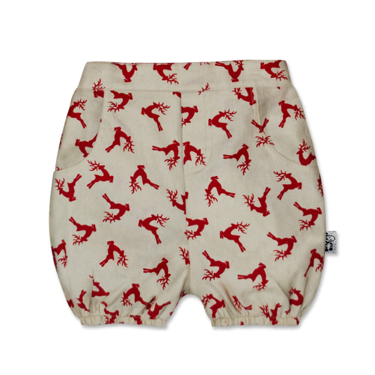 Oatmeal Reindeer Shorts 3/6 months