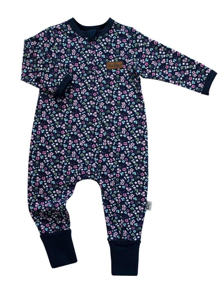 Navy Ditsy Floral Onesie (3-6mo)