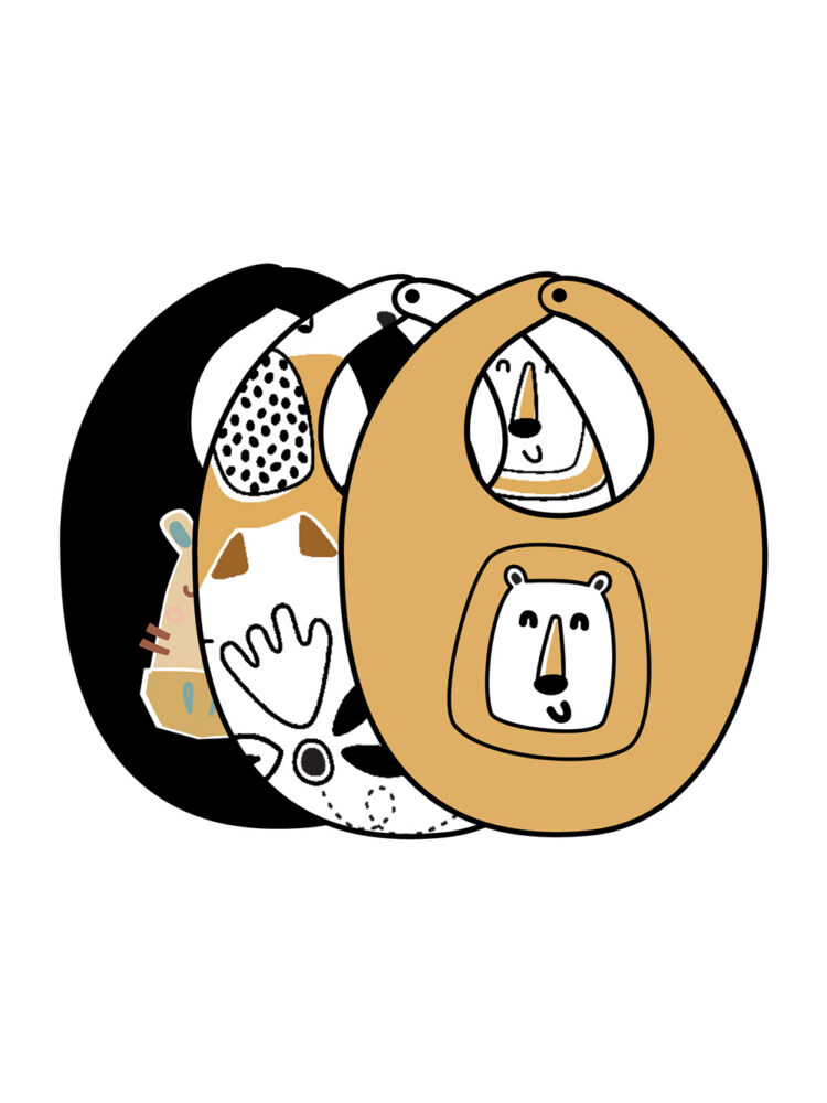 NEw Ellies Songs Safari Bibs