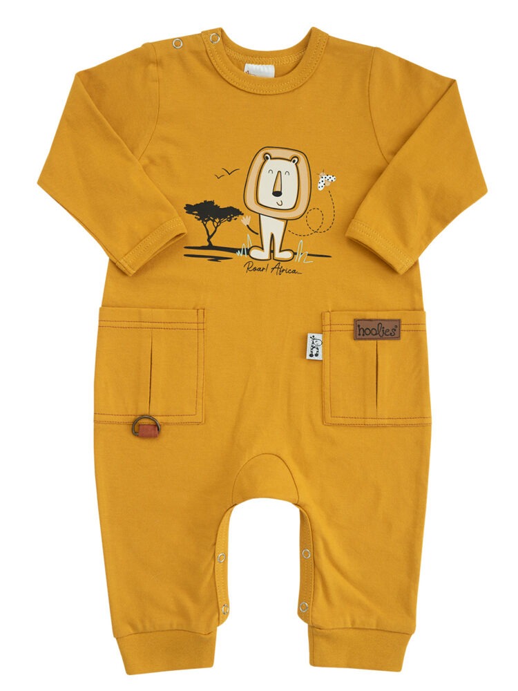 Ellie Songs Mustard Shade Cargo Onesie