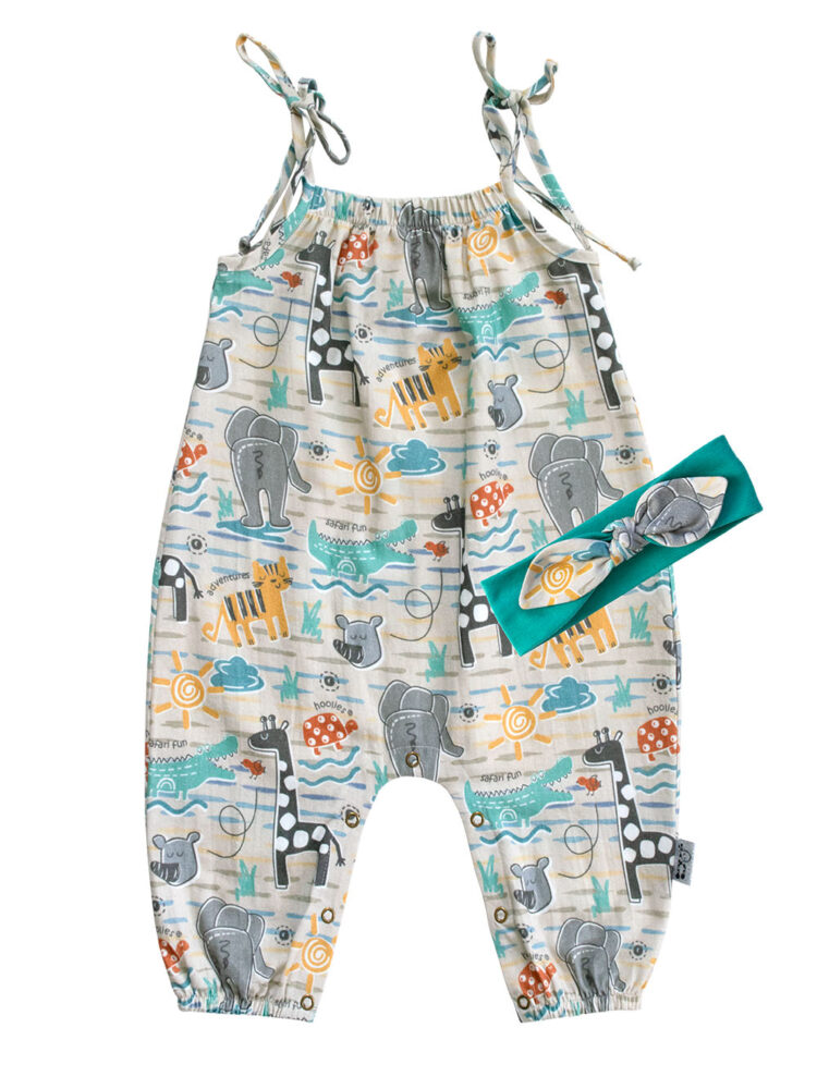 Aqua Safari Girls Romper
