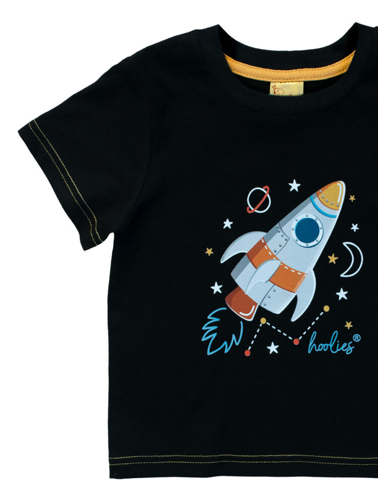 Focal Print Rocket Spaceships Tee for Boys