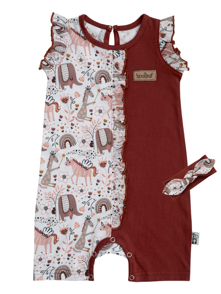 HUFC Unicorn Safari Frilly Crawler Set