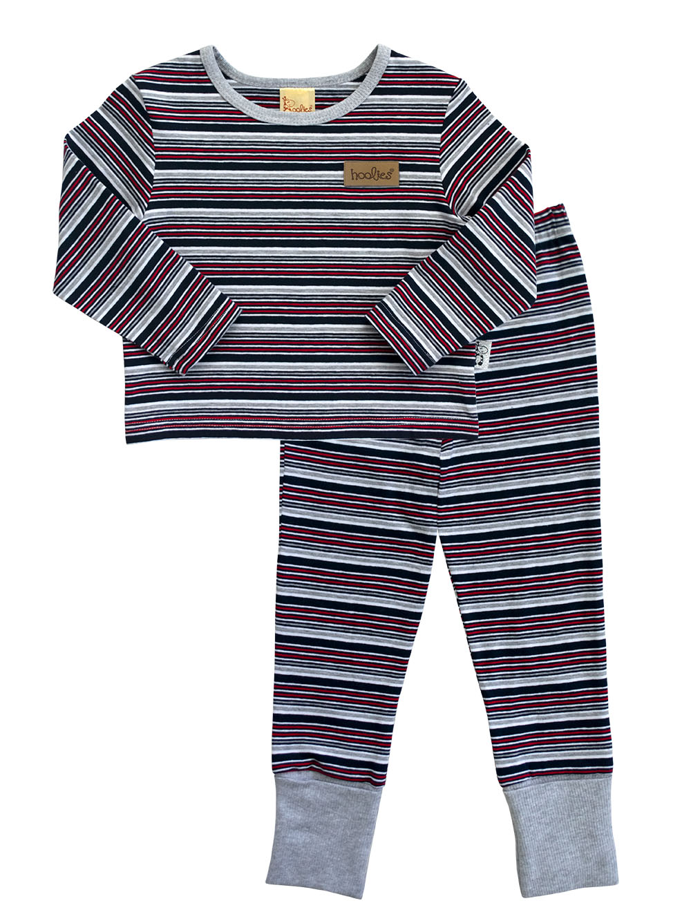 Hoolies Cool Kids Pyjamas - Cute Melange Stripes 2pcs Kids Cotton ...