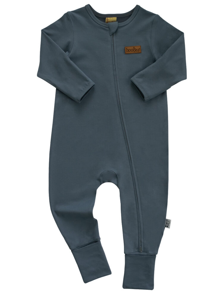Kids Cotton Onesie in Slate Cotton Babygrow Winter Baby and Kids Clothes