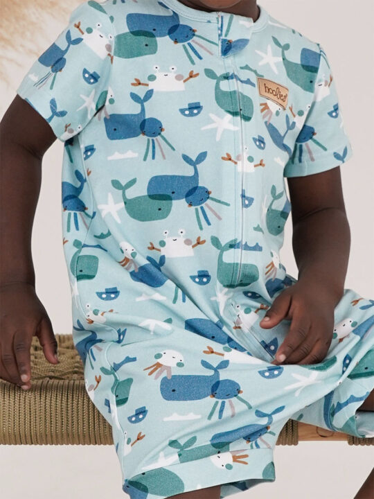 Marine Shortie Onesie for Babies Detail