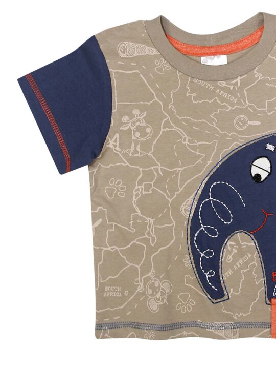 Elephant Boys Embroidery Tee