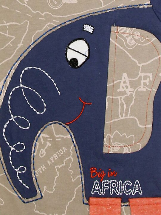 Elephant Boys Embroidery Tee