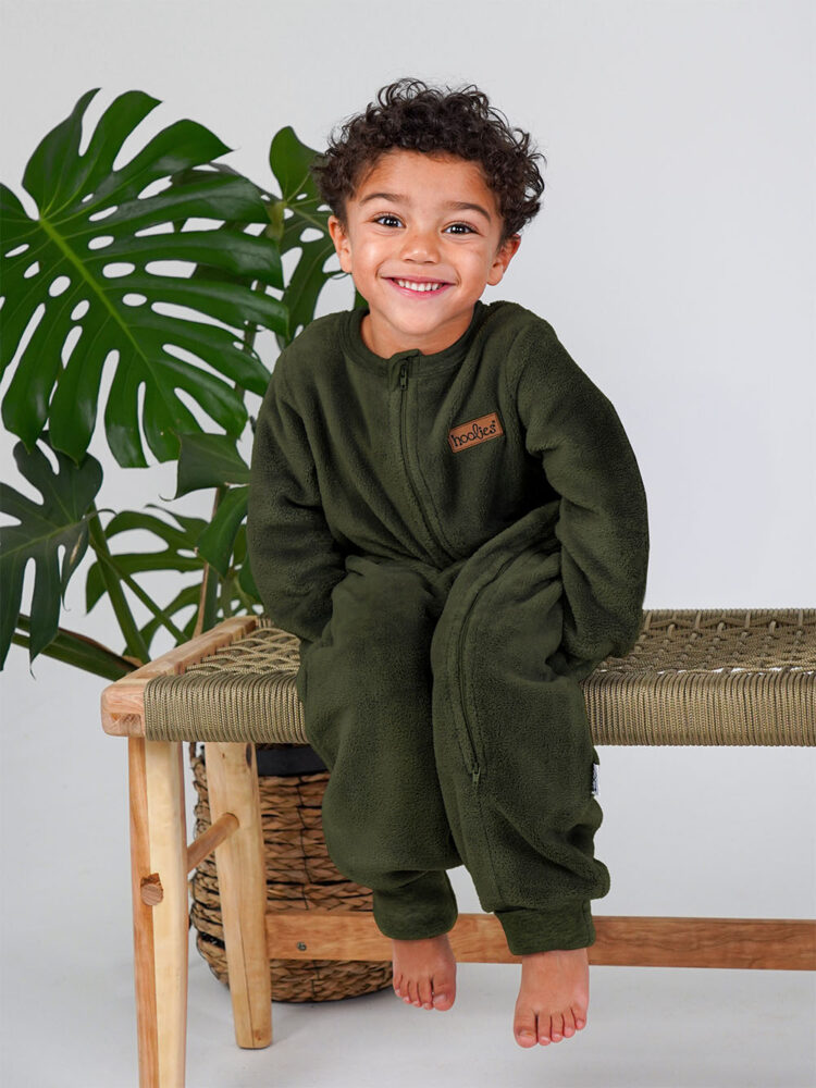 Khaki Kids Fleece Onesie