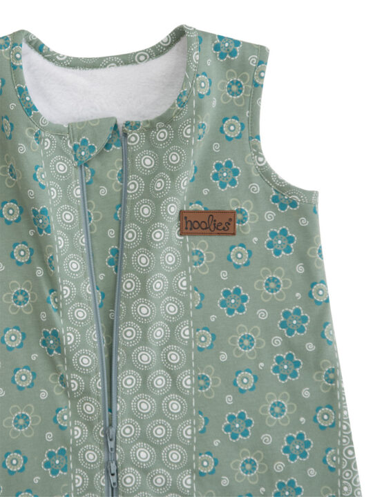 Green floral sleepsack zoom 1