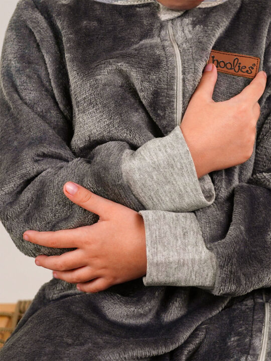 Grey Plush Kids Onesie Model