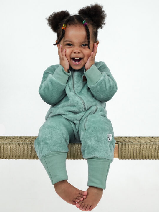 Pistachio Duck Egg Kids Winter Onesie