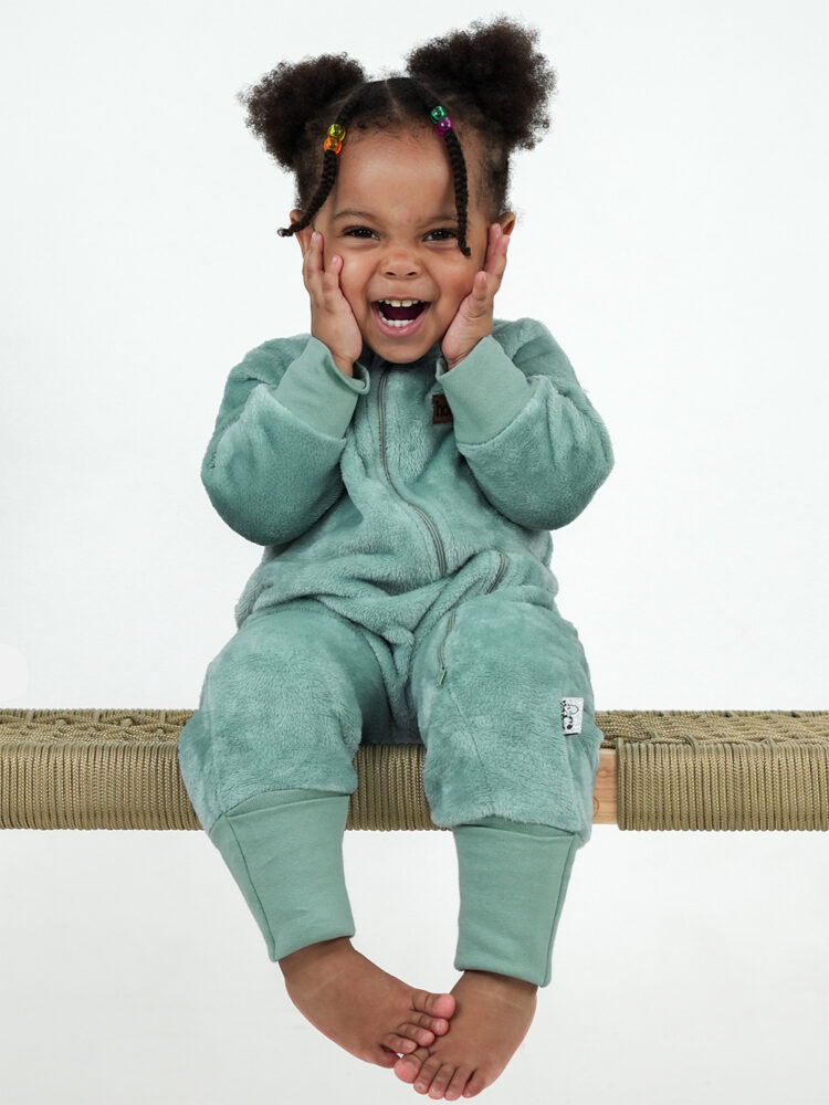 Pistachio Duck Egg Kids Winter Onesie
