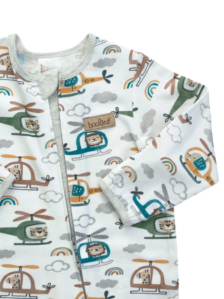 25WHO Safari Helicopter Onesie Zoom 1