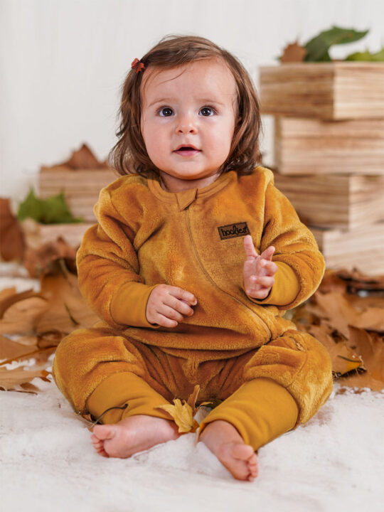 Mustard Plush Onesie