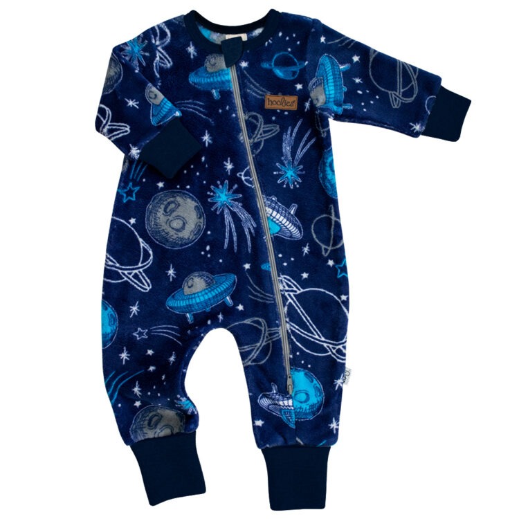 Astro Space Planets Plushie navy Rib