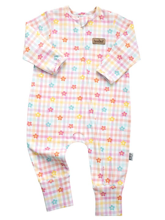 Blossom Gingham Baby Girl Floral Onesies