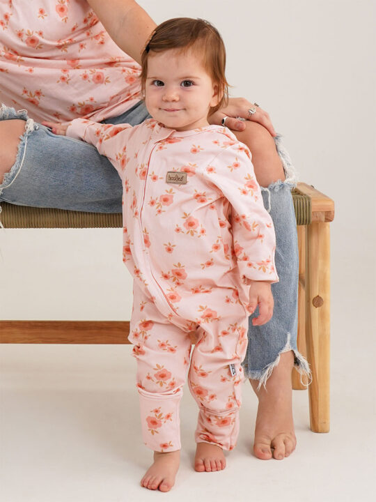 Blush Meadows Onesie Model 4