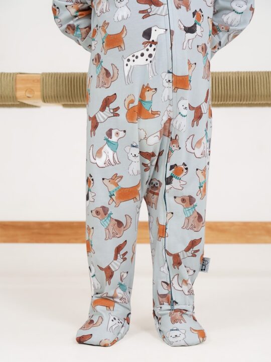 Minty Woofs Onesie Model