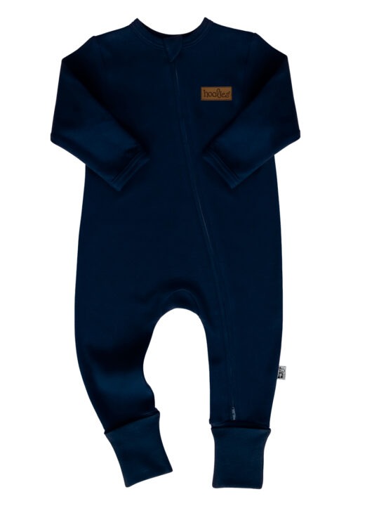 Navy Cotton Interlock Onesie