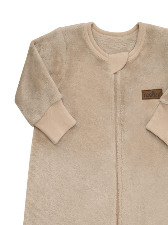 Oatmeal Plush Baby Sleep Sack Detail