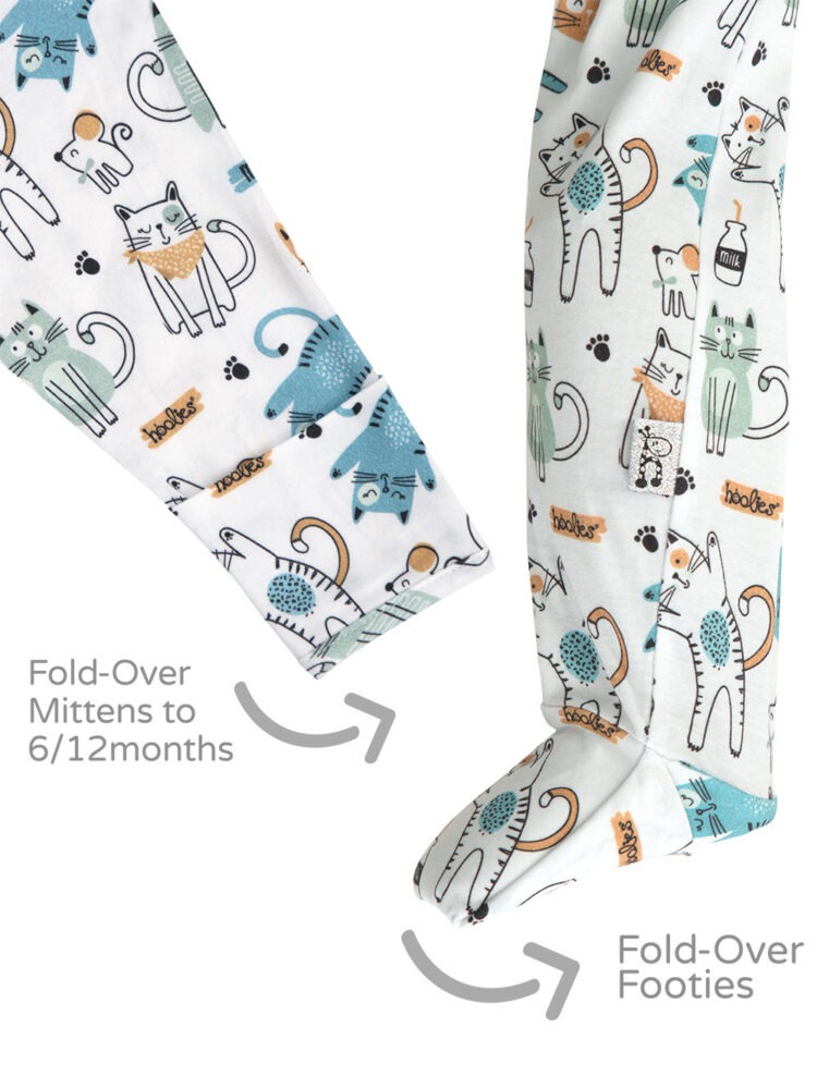 Paws and Play Onesie Footie and Mitten