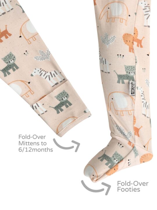 Safari Stroll Onesie Footie and Mitten