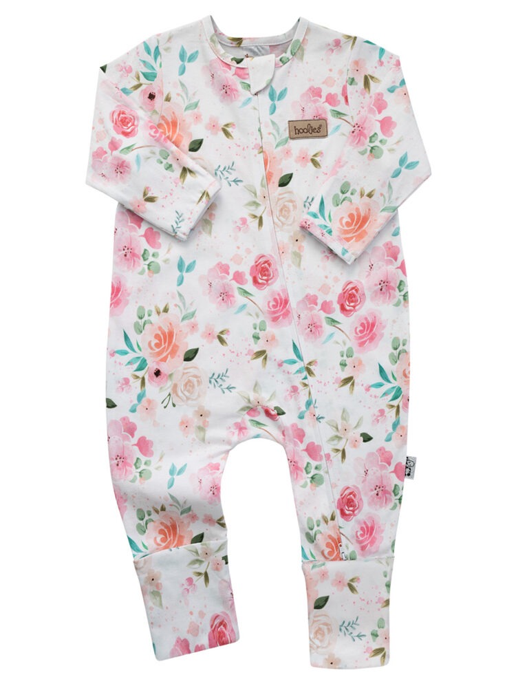 Watercolour Roses Babygrow