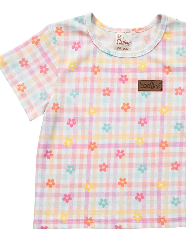 Blossom Gingham Girls Sleepwear Top