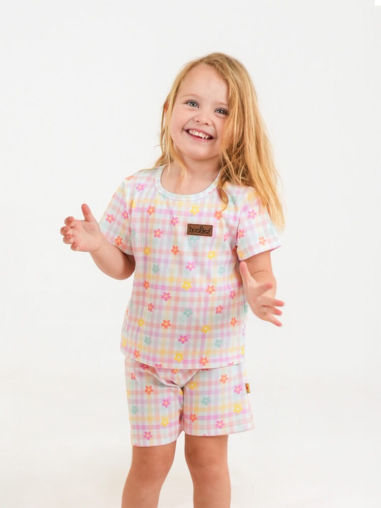 Blossom Gingham Sleepwear Set Model