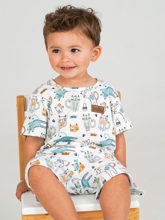 Cats Girls and Boys Summer Pyjamas
