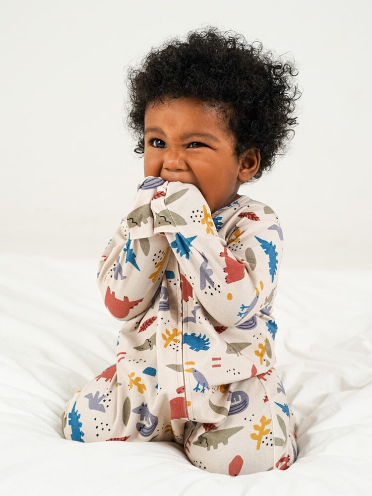 Roar and Snore Onesie Model
