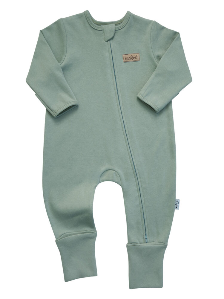 Cotton Rib Sage Onesie