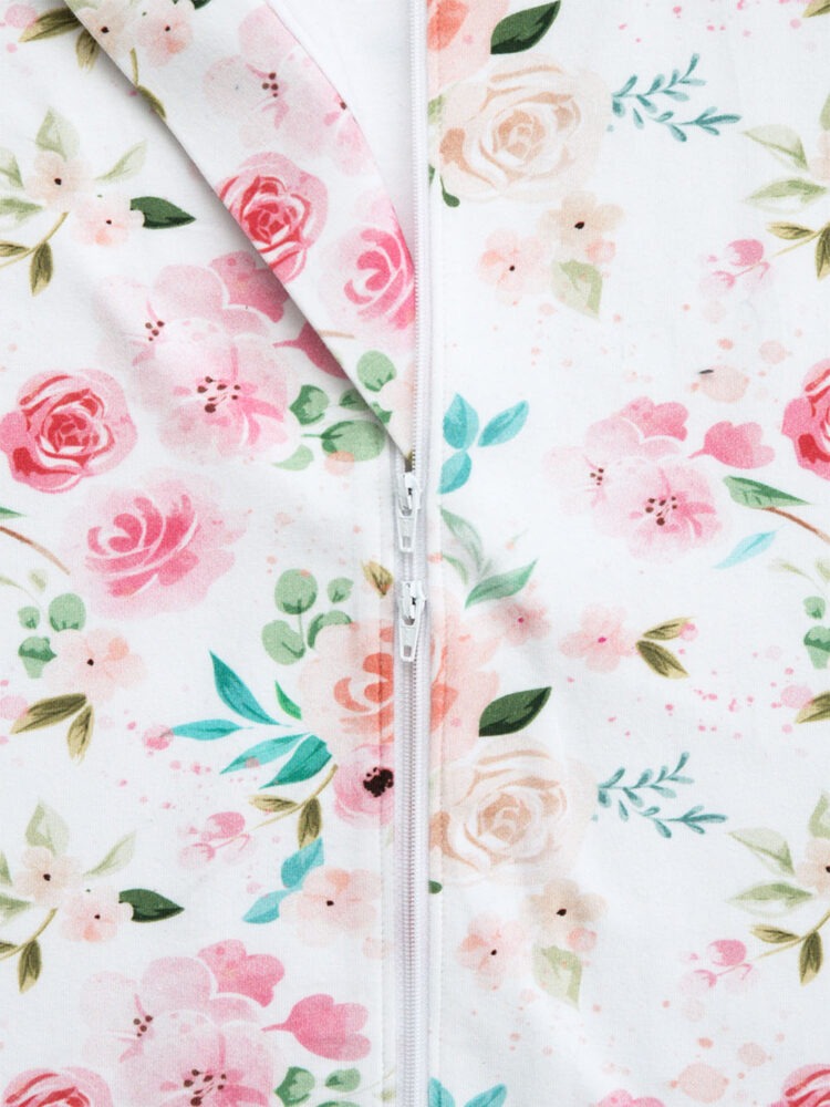 Watercolour Roses Sleepsack Zoom 2