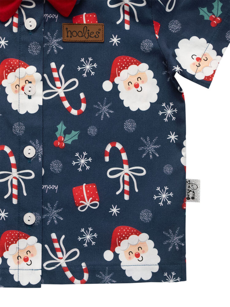 Candy Clause Christmas Button shirt Details