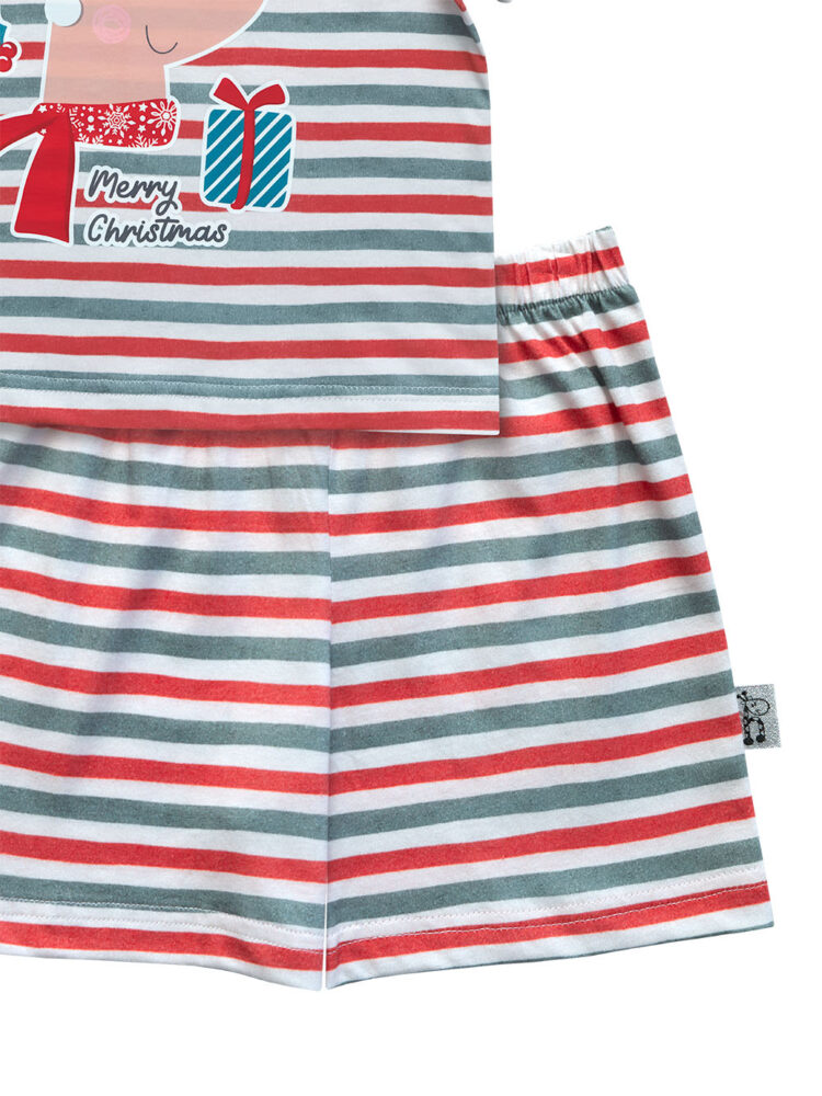 Candy Stripe Kids Christmas Pyjamas Set Details