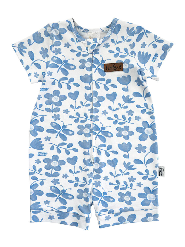 Indigo Bloom Shortie Onesie