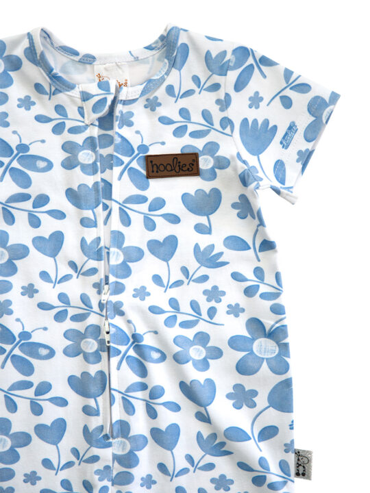 Indigo Bloom Shortie Onesie Zoom 1