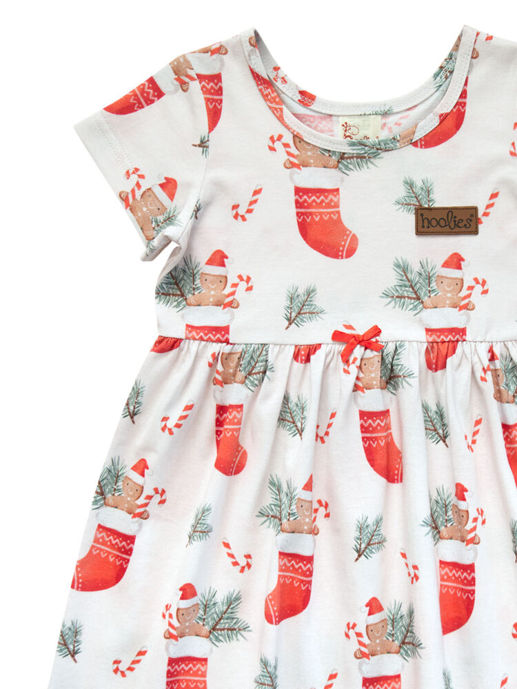 Jolly Socks Girls Christmas Dress Detail