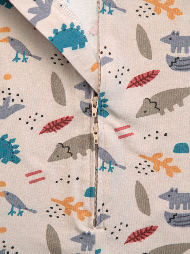 Roar and Snore Shortie Onesie Zoom 2