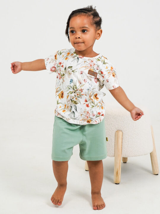 Vintage Blossom Girls Tee Set