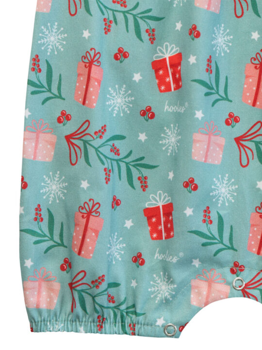 Girls  Christmas Sprig & Sparkle Romper Set - Image 3