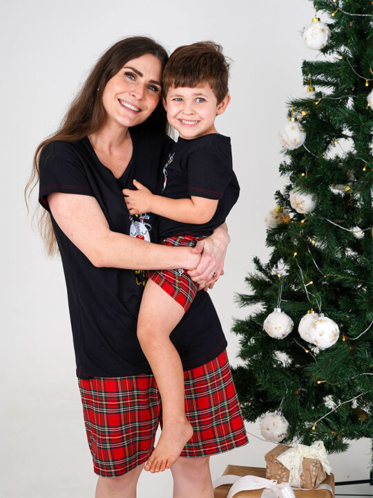 Adult Christmas Tartan Reindeer Pyjamas Set - Image 4