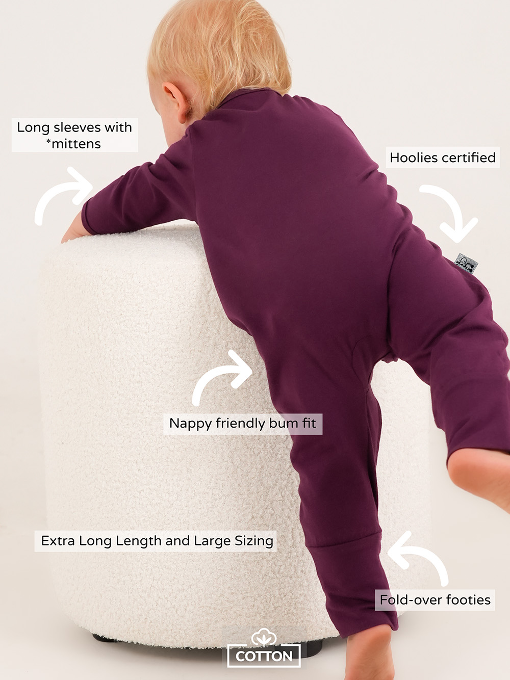 Berry Cotton Onesie 2 Berry Baby Cotton Lycra Onesie