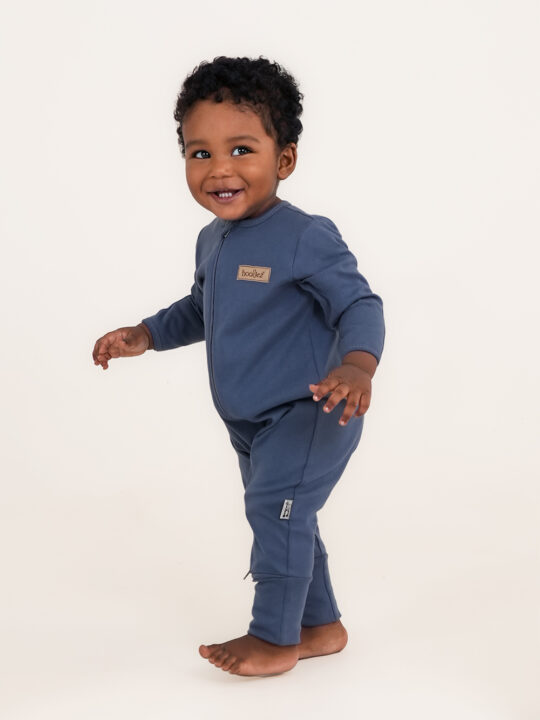 Denim Blue Onesie Model