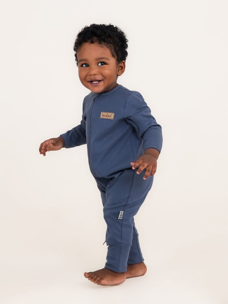 Denim Blue Onesie Model