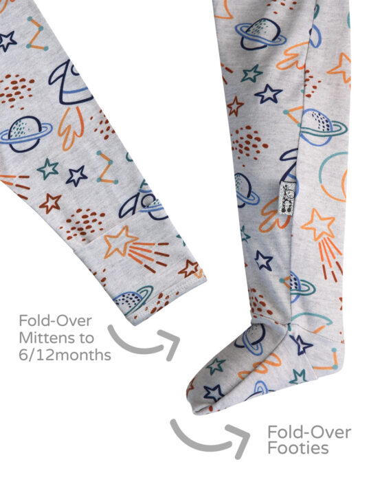 26ARO Rocket Rascal Onesie Footie and Mitten