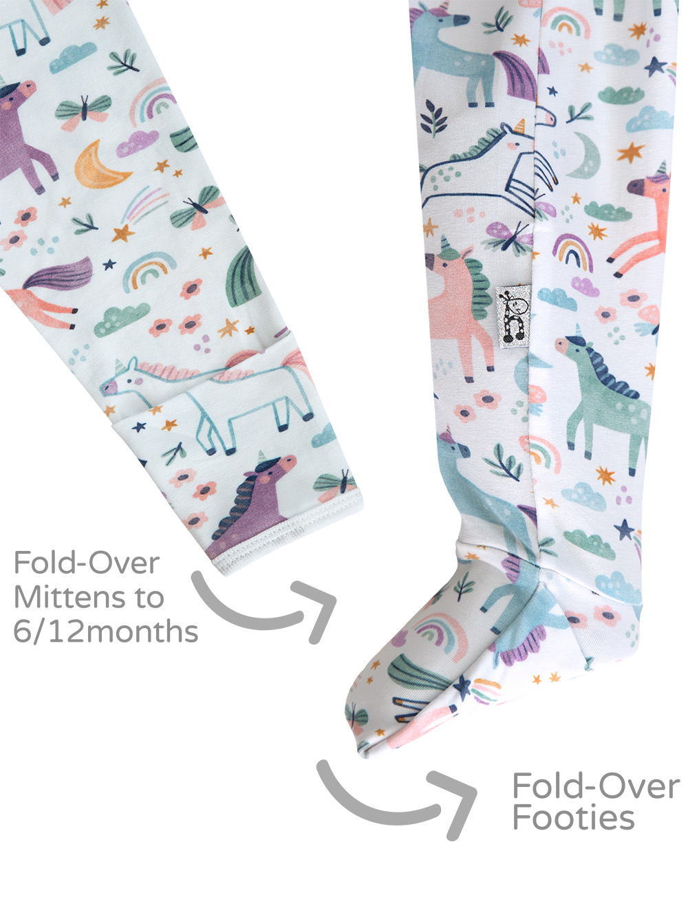 26ASO Sugar Sparkle Onesie Mitten and Footie